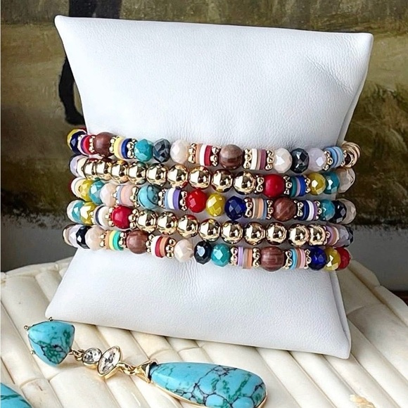 Park Lane Jewelry - Park Lane HEARTLAND Beaded Bracelets, Set of 5, Stretch to Fit, Boho-Chic, NWT